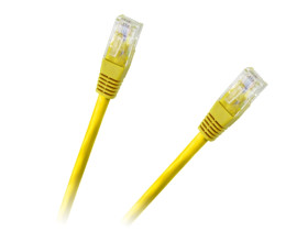 Patchcord kabel UTP 8c wtyk-wtyk 1.0m CCA żółty cat.6e