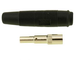 Gniazdo banan 4mm czarne Amass