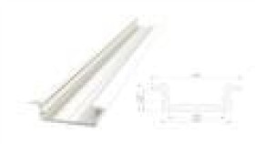 Profil Alu Wpuszczany 6,1Mm, Lakierowany Biały, Dł 1000Mm, Maz Szer Taśmy 12Mm