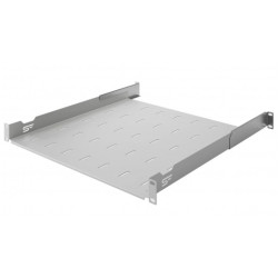 Półka regulowana do szafy RACK 19" 1U 450mm szara
