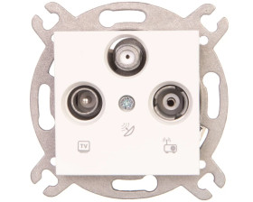 Karre Gniazdo Rtv-Sat Przelotowe, Kolor Biały / 90963652