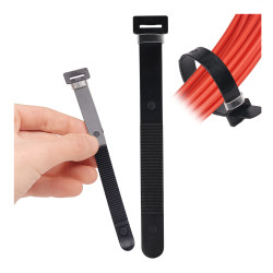 Opaska kablowa 10x130mm - opaska zaciskowa - czarna