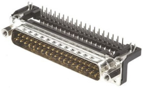 D-Sub 37 Canon wtyk kątowy lutowany do druku