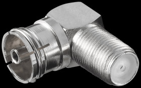 F socket to IEC-socket, angled at 90°