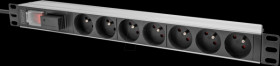 DN-95407-FR 19" socket strip, 1U, 7-way