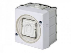 Przeł. pojedynczy , hermetyczny biały; IP44