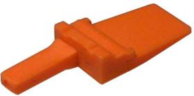 Plug, 2 pole, straight, 1 row, orange, WM-2P
