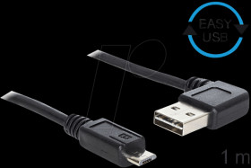 83382 EASY-USB 2.0 A plug angled > micro-B plug, 1 m