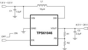 28-V Output Voltage Boost Converter in WCSP Package