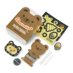 Pimoroni Bearables Bear Kit - przypinki z diodami LED i czujnikiem ruchu