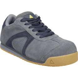 Półbuty z weluru skórzanego amagnetyczne podeszwa z PU i kauczuku kol.niebiesko-szary roz.38 PIED DSPIRSPBG38