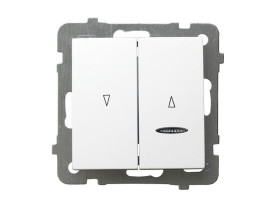 AS Wyłącznik żaluzjowy z podświetleniem biały ŁP-7GS/m/00 OSPEL