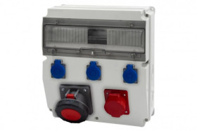 Rozdzielnica CAJA 15M - gniazda 32A 5p, 63A 5p, 3x230V /15 modułów/