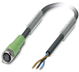 Kabel do czujników/elementów wykonawczych Phoenix Contact SAC-3P-10,0-PVC/M 8FS BK 1508378, kabel, otwarte końcówki, 1 s