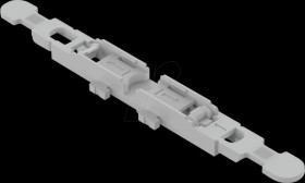 221-2511 Fixing adapter with locking foot and 1-fold strain relief