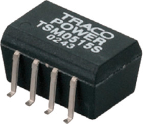 DC converter, 4.5-5.5 VDC, 1 W, 1 output, 12 VDC, 80 % efficiency, TSM 0512S