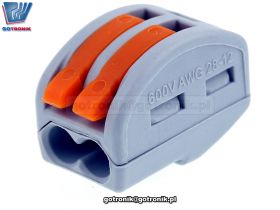 Uniwersalna zĹÄczka 2 x0,08-2,5mm2 do przewodĂłw jedno- i wielodrutowych x1szt.