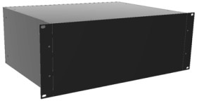 Aluminum enclosure, (L x W x H) 178 x 422 x 330 mm, black (RAL 9005), IP32, RM4U1913SBK
