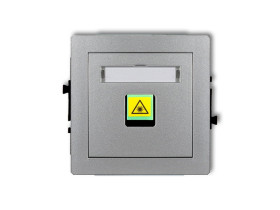 DECO Gniazdo światłowowode/optyczne pojedyncze srebrny metalik 7DGOP-1 KARLIK