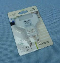 LAMPKA NOCNA LED GREEN 0,12W 230VAC