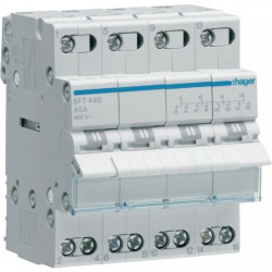 Przełącznik wyboru zasilania Sieć-Agregat 1-0-2 40A instalacyjny 4-modułowy HAGER