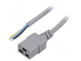 SN26-3/15/1.8GY Kabel: 3x1,5mm2, IEC C19 żeński, Dł: 1,8m, 16A
