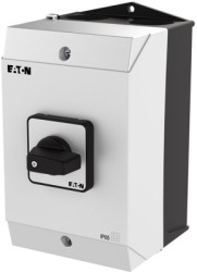 Changeover switch, rotary actuator, 3 pole, 32 A, (W x H x D) 100 x 127 x 181 mm, surface mounting, 207183