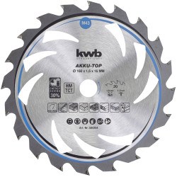 kwb 584354 Carbide Saw Blade 160x16mm 20 cogs cordless suitable