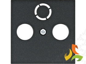 LUMINA Płytka czołowa RTV-SAT czarna WL6313 HAGER