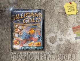 Chic Commodore 64 Game Gilligan's Gold Box Artwork Metal Sign [651]