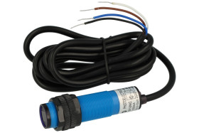 Czujnik; fotoelektryczny; G 18-3A10NC; NPN; NO/NC; odbiciowy; 0,1m; 10÷30V; DC; 200mA; cylindryczny plastikowy; fi 18mm; z przew