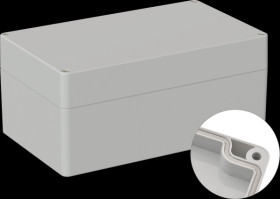 Industrial housing, 200 x 120 x 90 mm, IP66, light gray