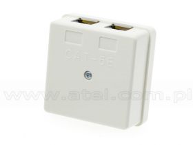 Puszka natynkowa 2xRJ-45, kat5e, UTP, skręcana, PN-K5-88B