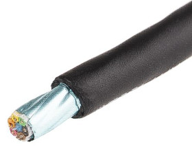 Kabel do transmisji danych 1 -parowy 0,35 mm² 2 -rdzeniowy Ekranowany 22 AWG AWG PUR 300 V