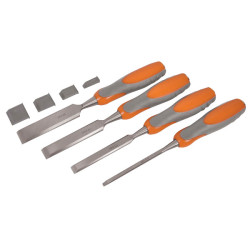 Avit AV10010 Wood Chisel Set - 4 piece set: 6.5, 13, 19 &amp; 25mm