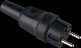 919.179 Solid rubber contour plug, black, without protective contact