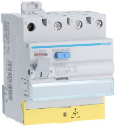 Przełącznik RCD, Typ AC, 4-biegunowy, 63A, 500mA, Hager, CGC Hager 230 → 400V