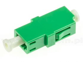 Adapter światłowodowy LC/APC simplex, jednomodowy