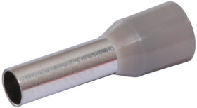 Insulated wire end ferrule, 4.0 mm², 9 mm long, gray, 22C430
