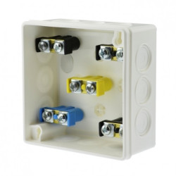 Puszka instalacyjna natynkowa typu KLIK 86x86x40mm hermetyczna IP55 ze złączkami biała ViPlast