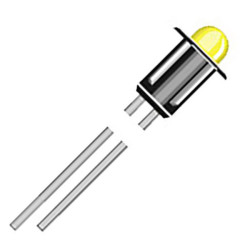 Oshino MD-323Y LED indicator light Green 12V DC 25mcd 4.8mm