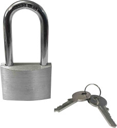 Kłódka średnica szekli: 7.16mm RS PRO z kluczem W budynkach, na zewnątrz aluminiowo-stalowa Srebrny