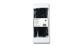 Qoltec Opaski Zaciskowe Trytki Kablowe 2.5*200Mm 100 Szt. Nylon66 Uv Czarne