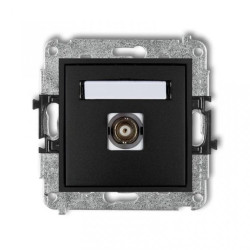 MINI Gniazdo pojedyncze BNC czarny mat 12MGBNC-1