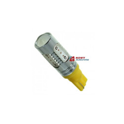 Dioda LED T10 COB Y 7,5W 10-30V żółta W5W