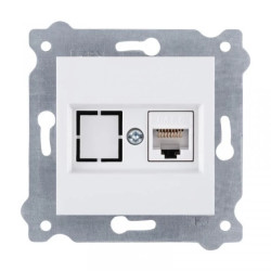 Gniazdo kompterowe RJ45, Kat. 6 Biały 253/01 EXEN