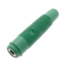 Gniazdo na przewód 4mm, izolowane zielone