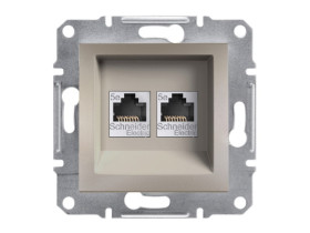 ASFORA Gniazdo komputerowe podwójne 2xRJ45 kat.5e brąz EPH4400169 SCHNEIDER ELECTRIC