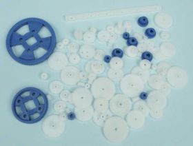 ZESTAW 61-SZT KÓŁ ZĘBATYCH PLASTIKOWYCH