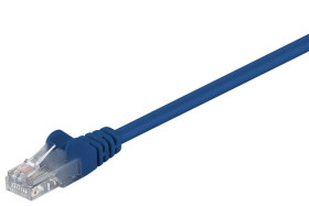CAT 5e Kabel łączący, U/UTP, Niebieski - Długość kabla 0.25 m